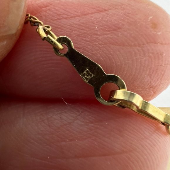 Vintage gold filled sterling double heart pendant necklace collier - Picture 4 of 9